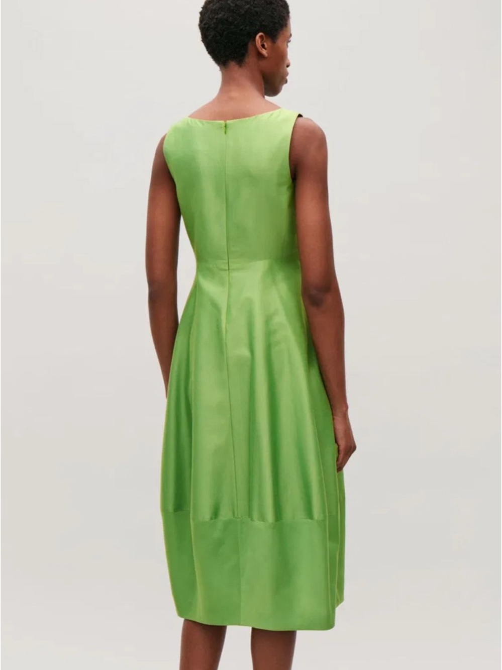 NWT COS Green Sleeveless Cocoon Midi Dress - Picture 3 of 5